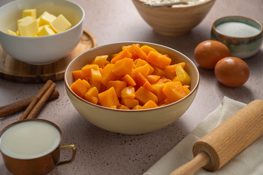 Ingredients for Pumpkin Pie