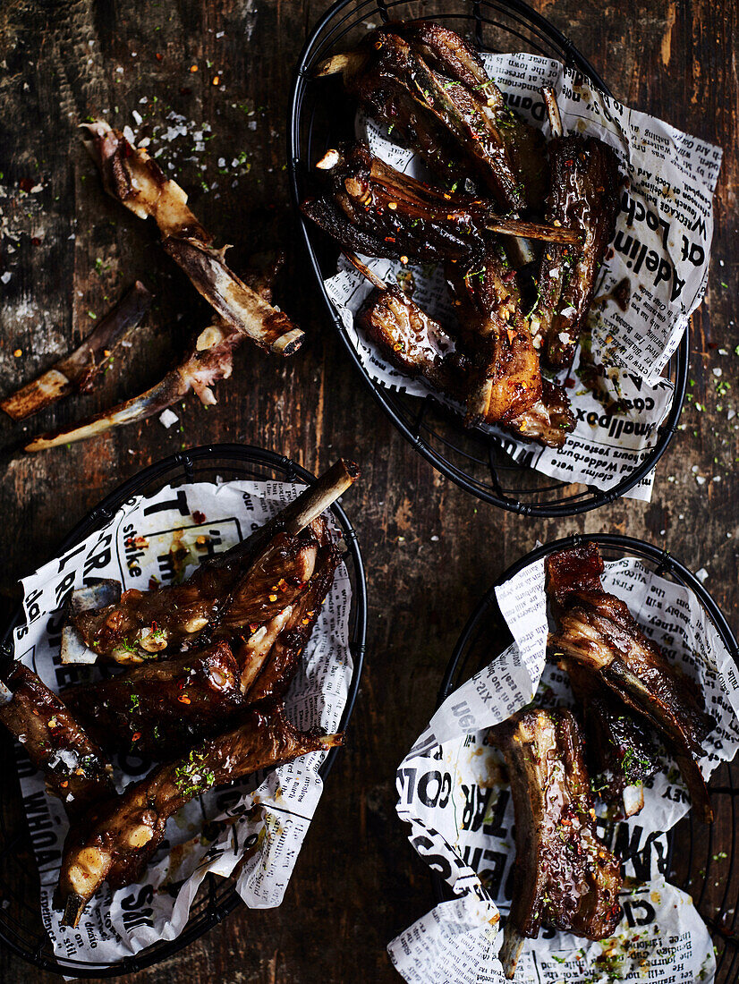 Fall apart sticky lamb riblets