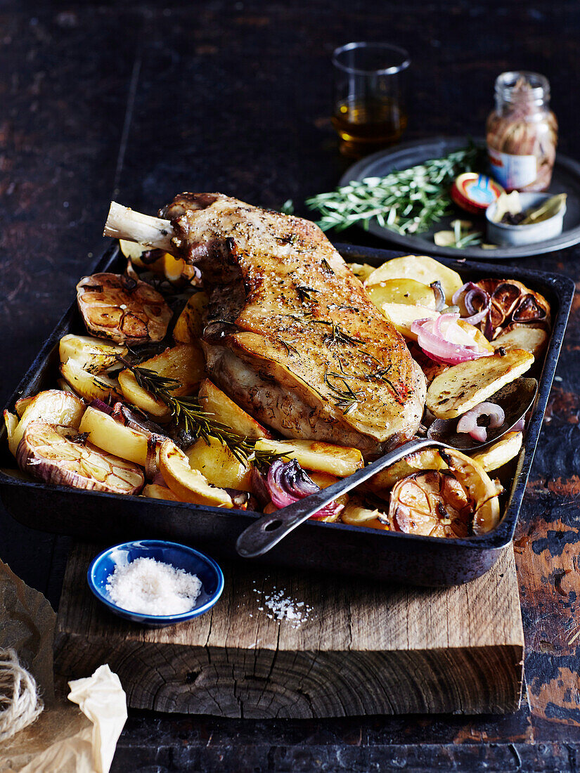 Slow-roasted lamb sholder