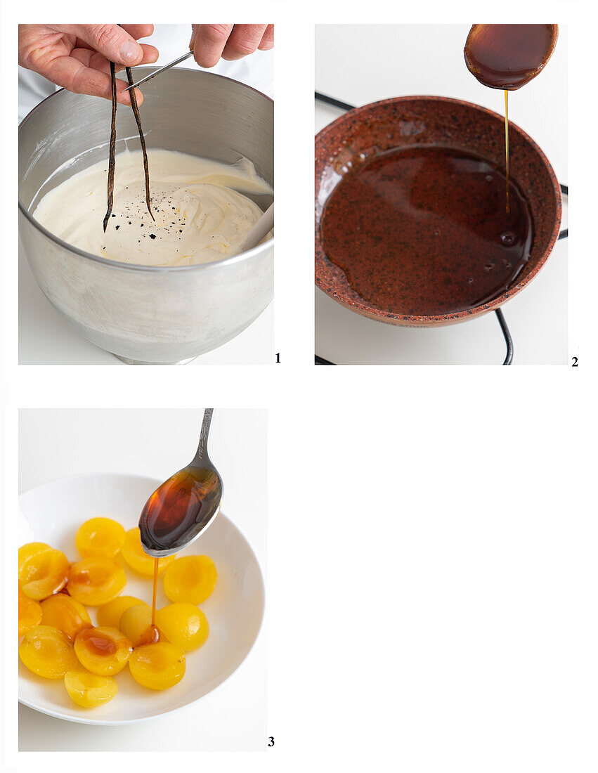 Preparing caramel semifreddo