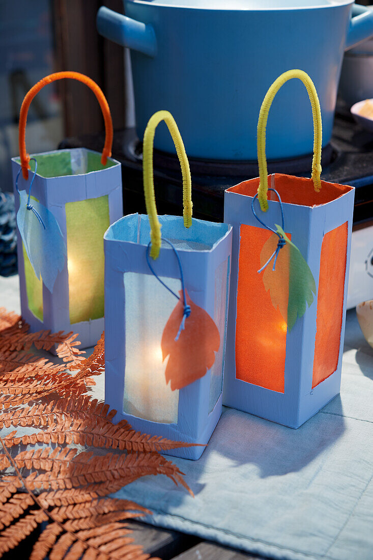 DIY bag lanterns
