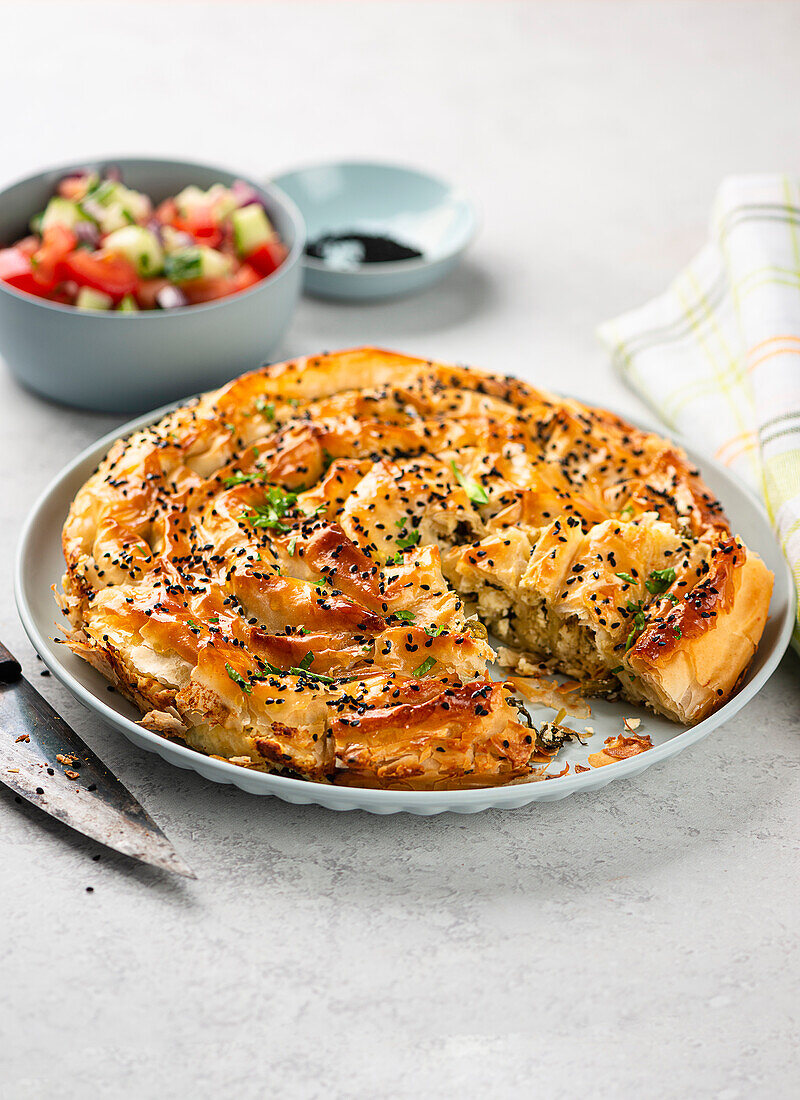 Börek gefüllt mit Bärlauch und Schafskäse