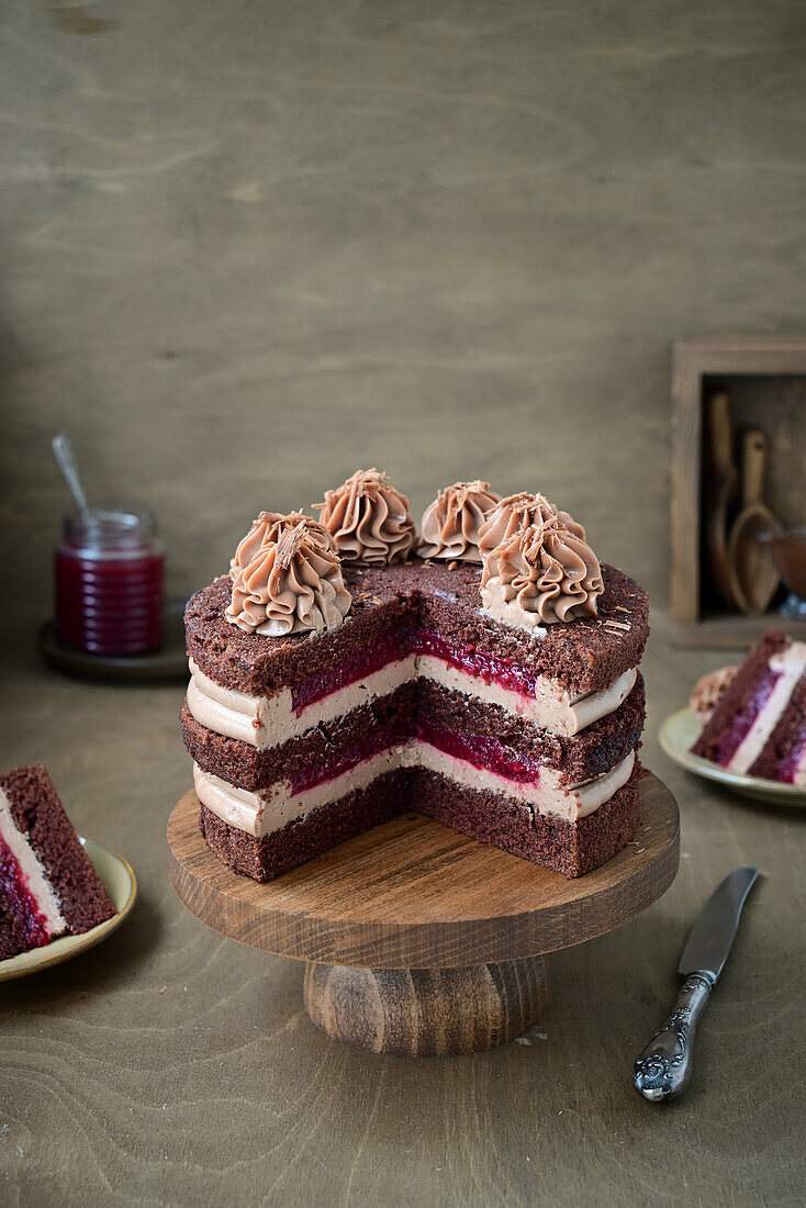 Schokoladen-Johannisbeer-Kuchen