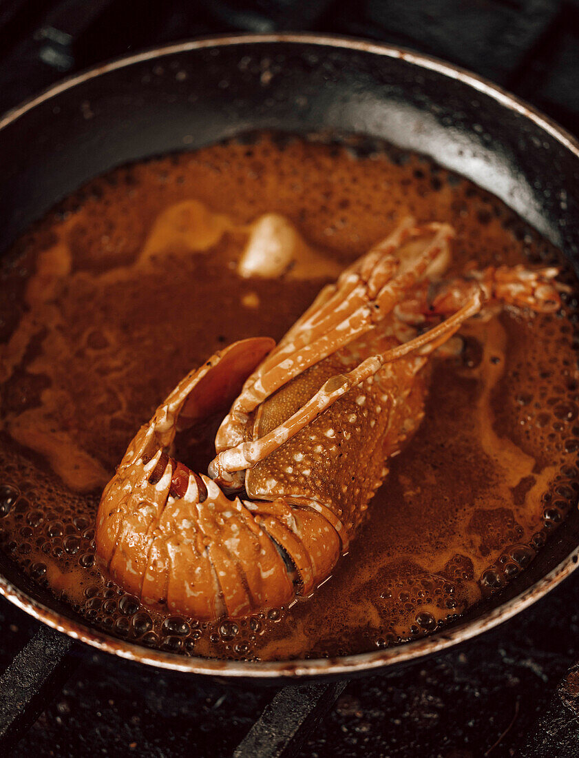 Lobster sautéed with butter