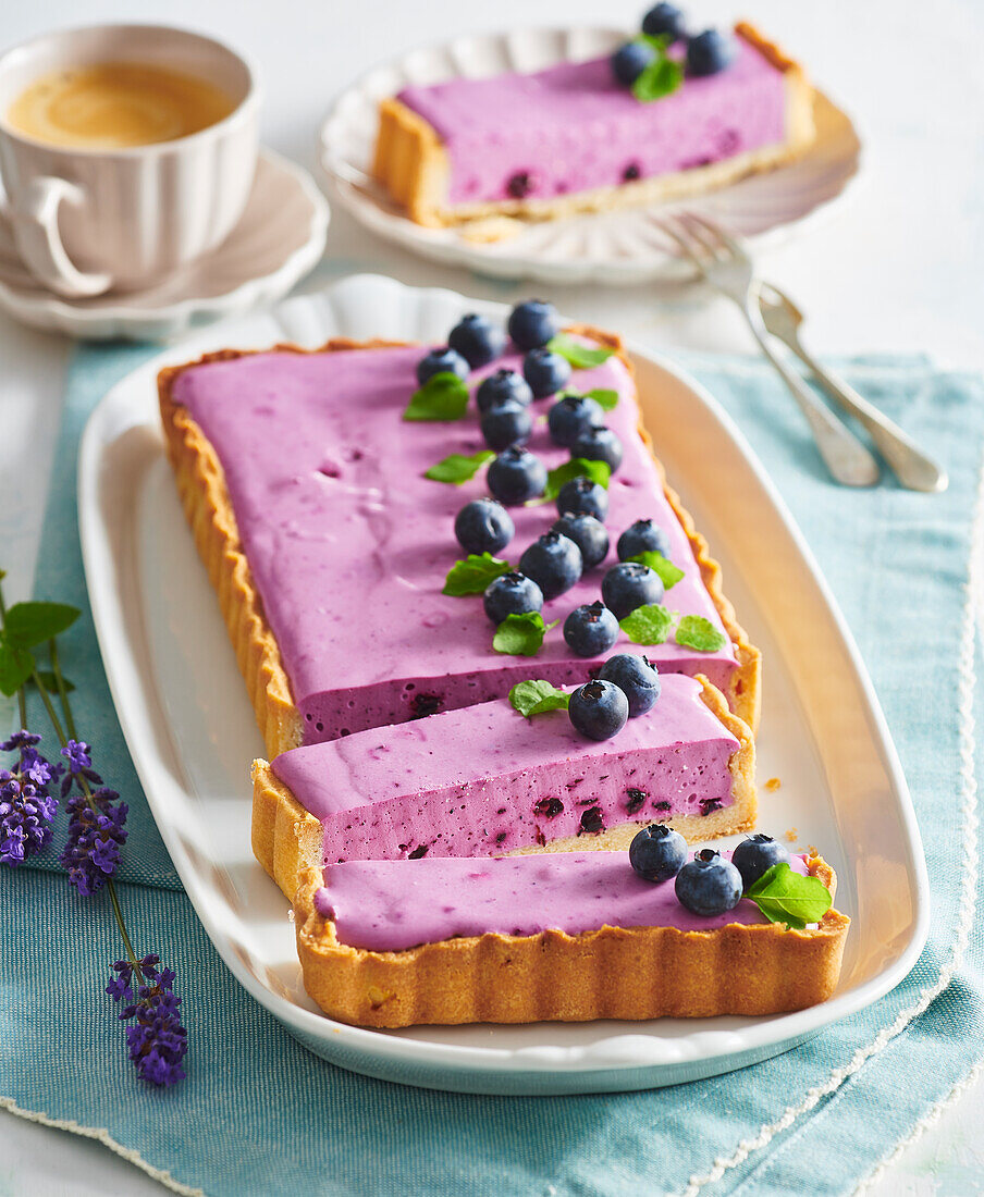 Lavender blueberry tart