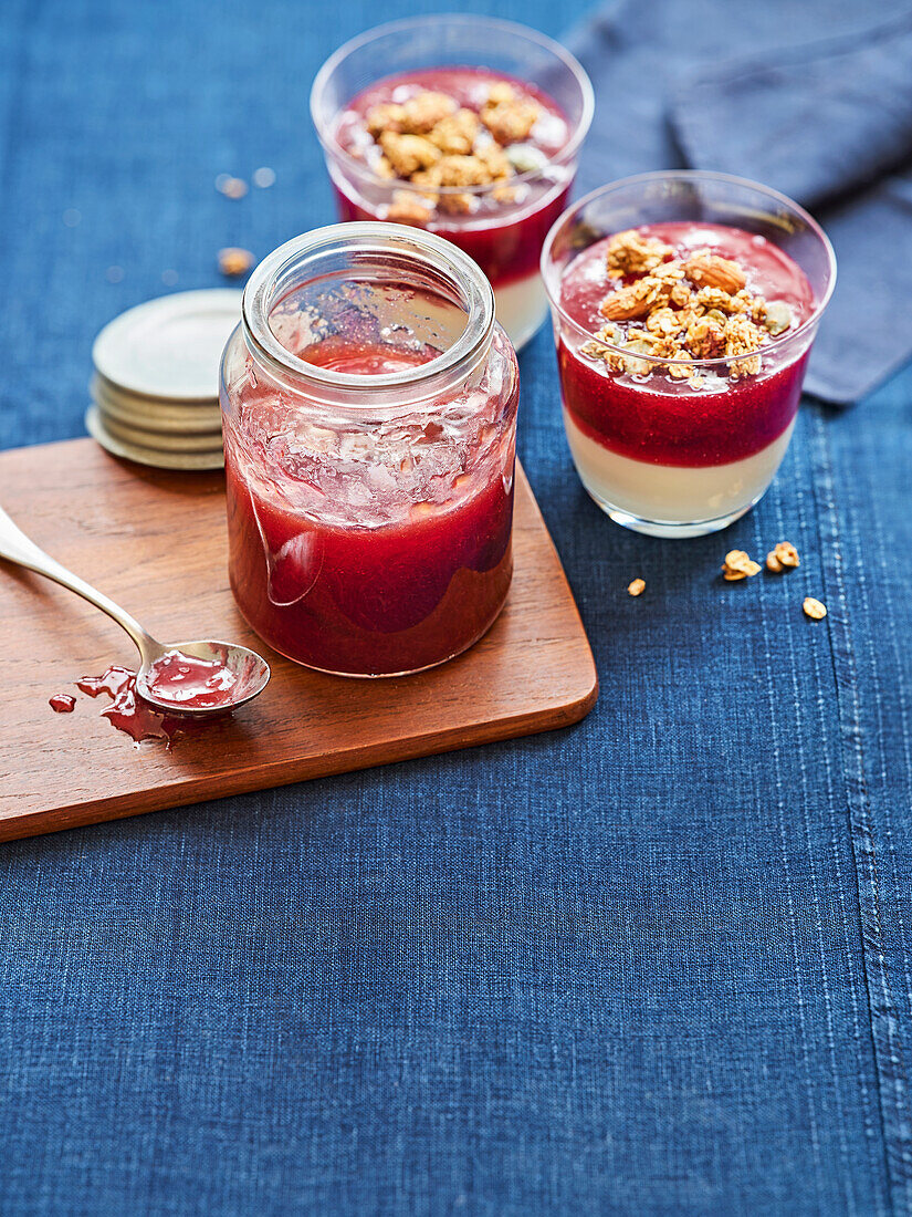 Plum and fig compote