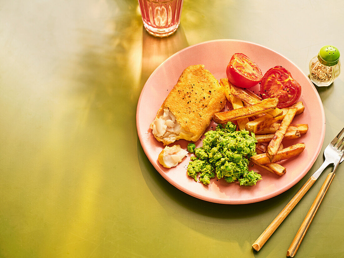 Healthy, gluten-free fish and chips