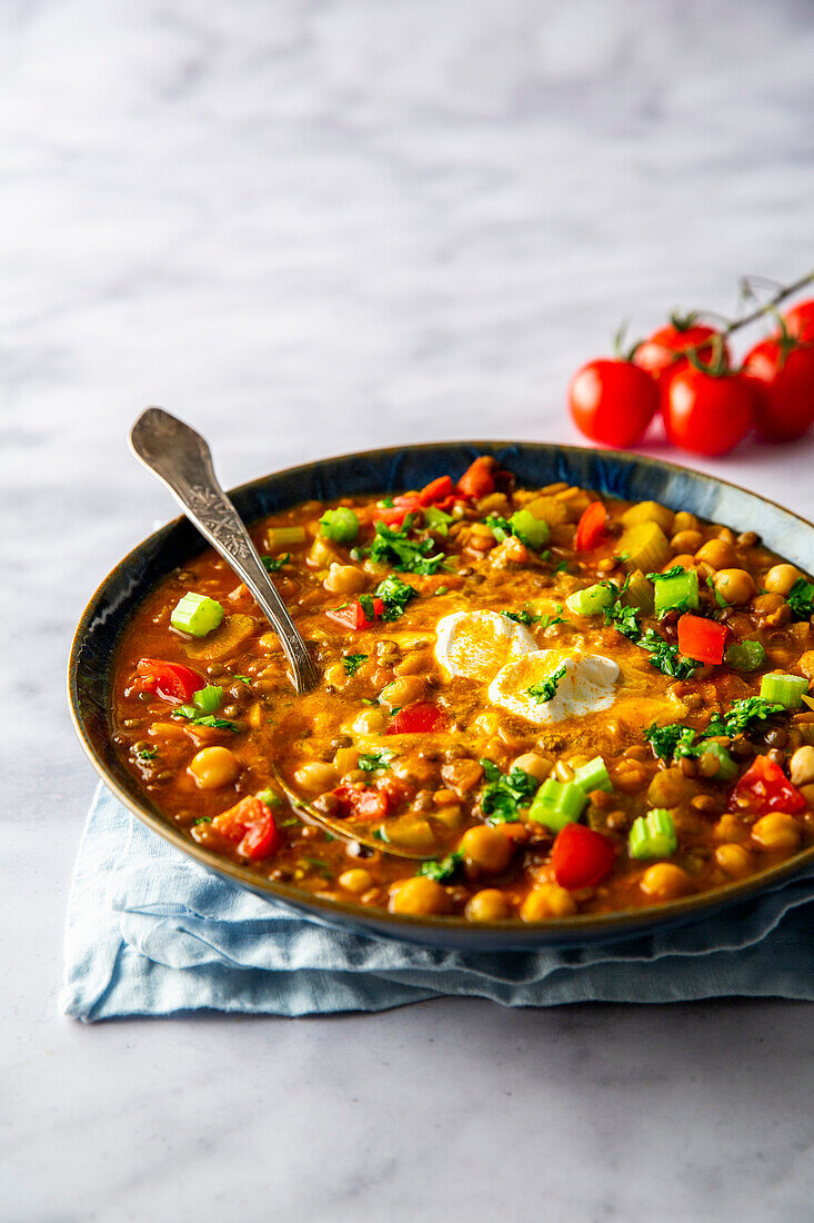 Harira (Moroccan lentil soup)