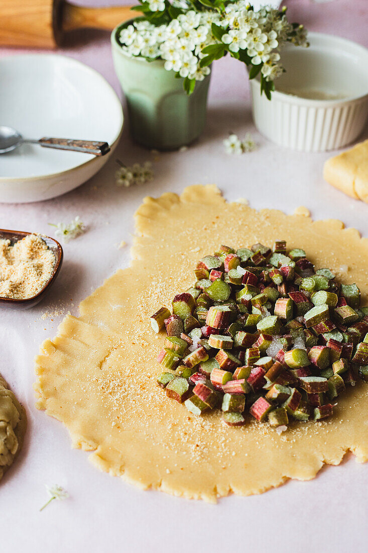 Galette mit Rhabarber