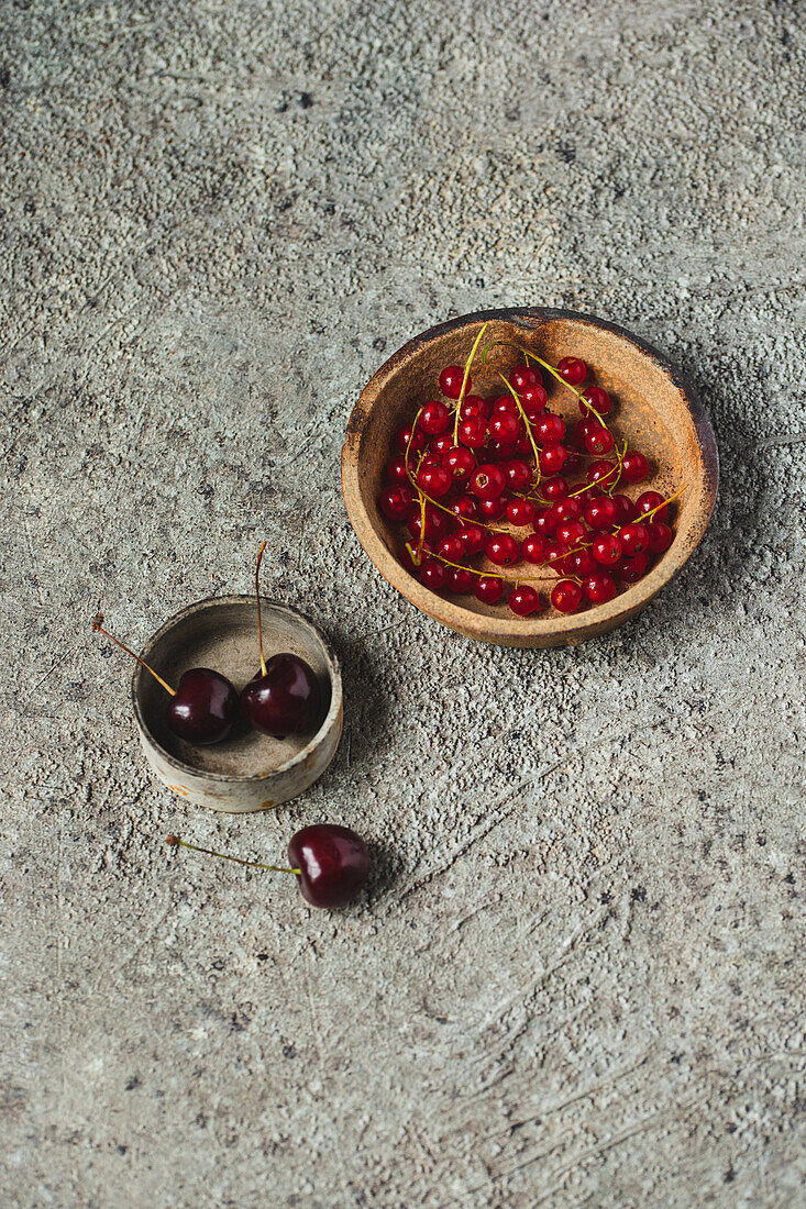 Cherries and redcurrants