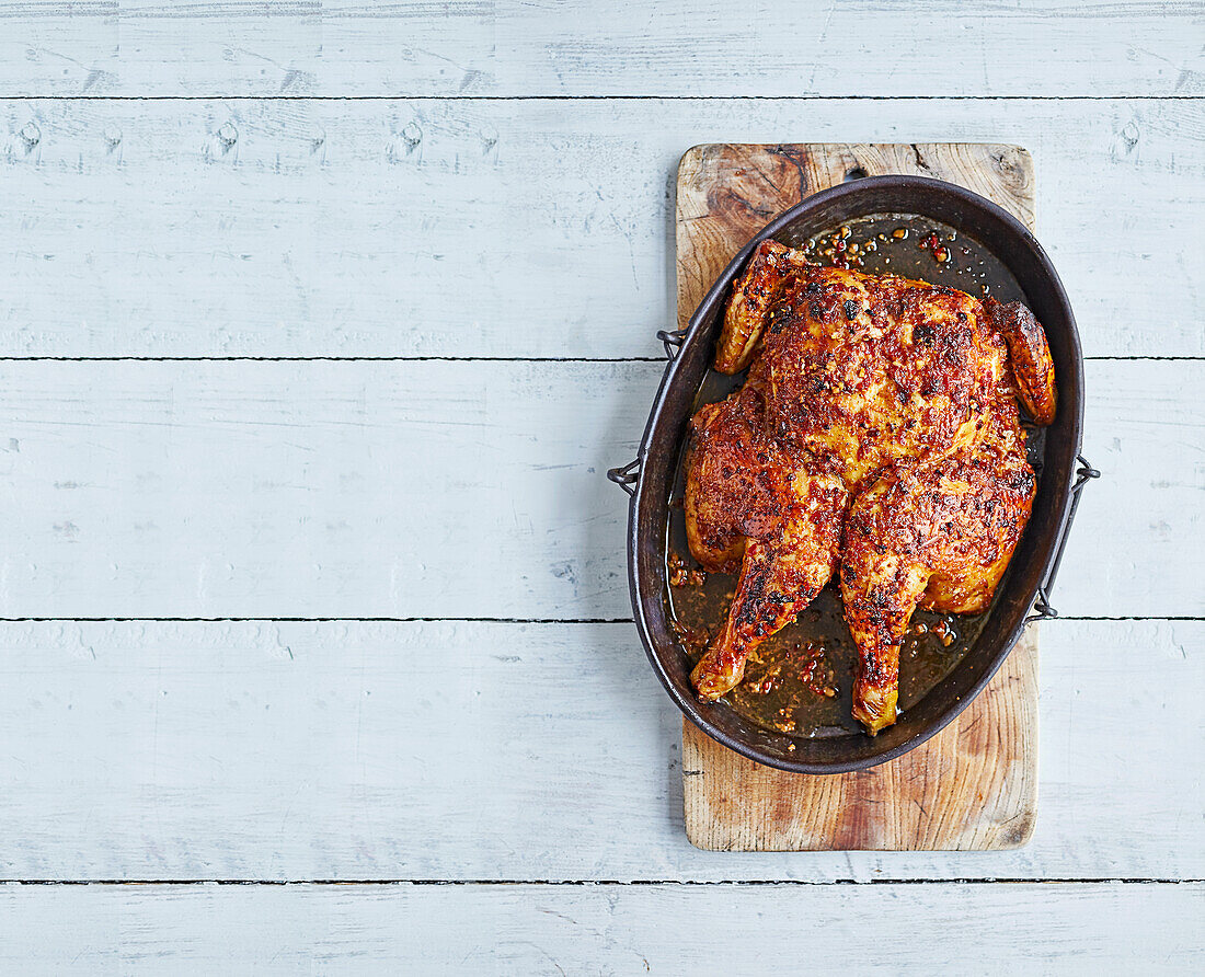 Spatchcock mit Zitronengras, Honig und Fischsauce