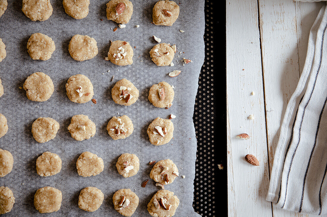 Haferflocken-Cookies mit Mandeln