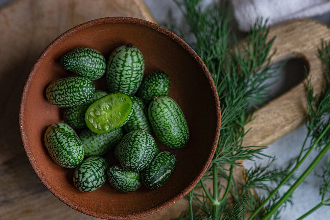 Cucamelon (Mexican mini cucumber, Melothria scabra)