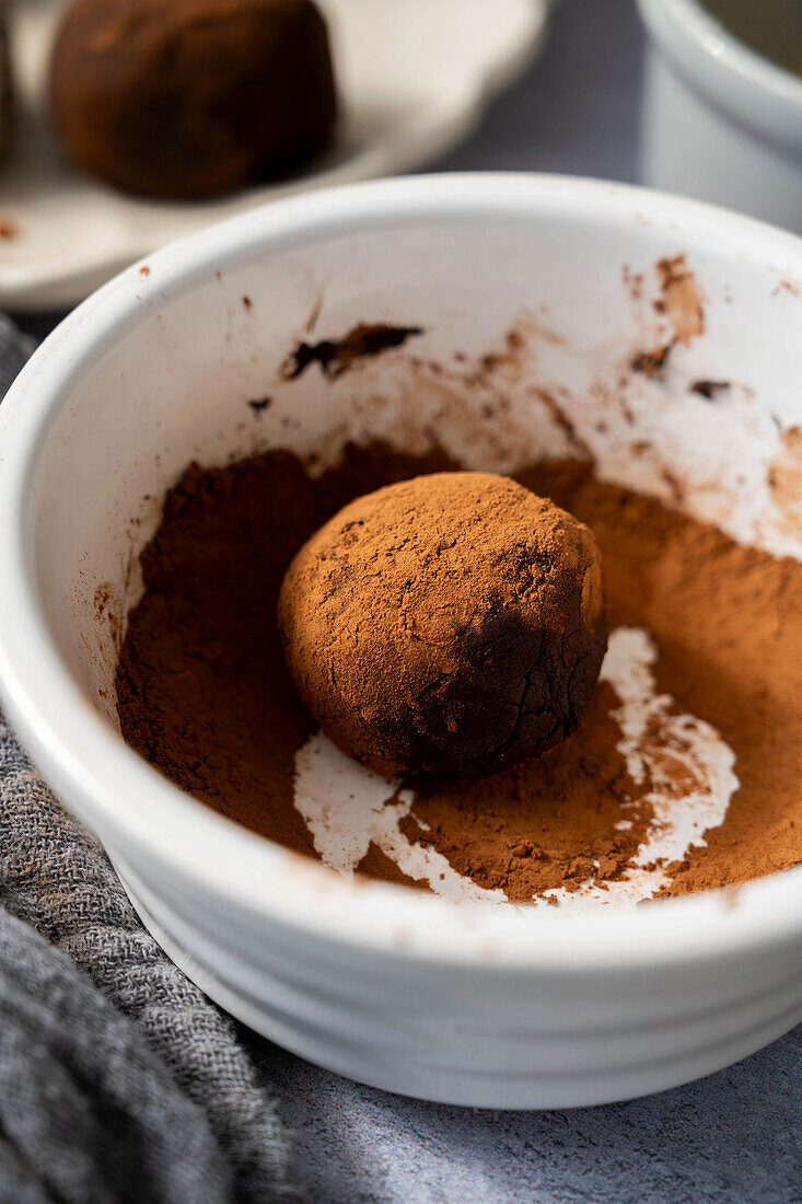 Homemade chocolate truffles