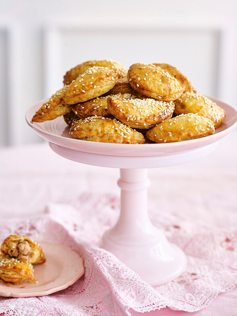 Chicken and onion marmalade turnovers