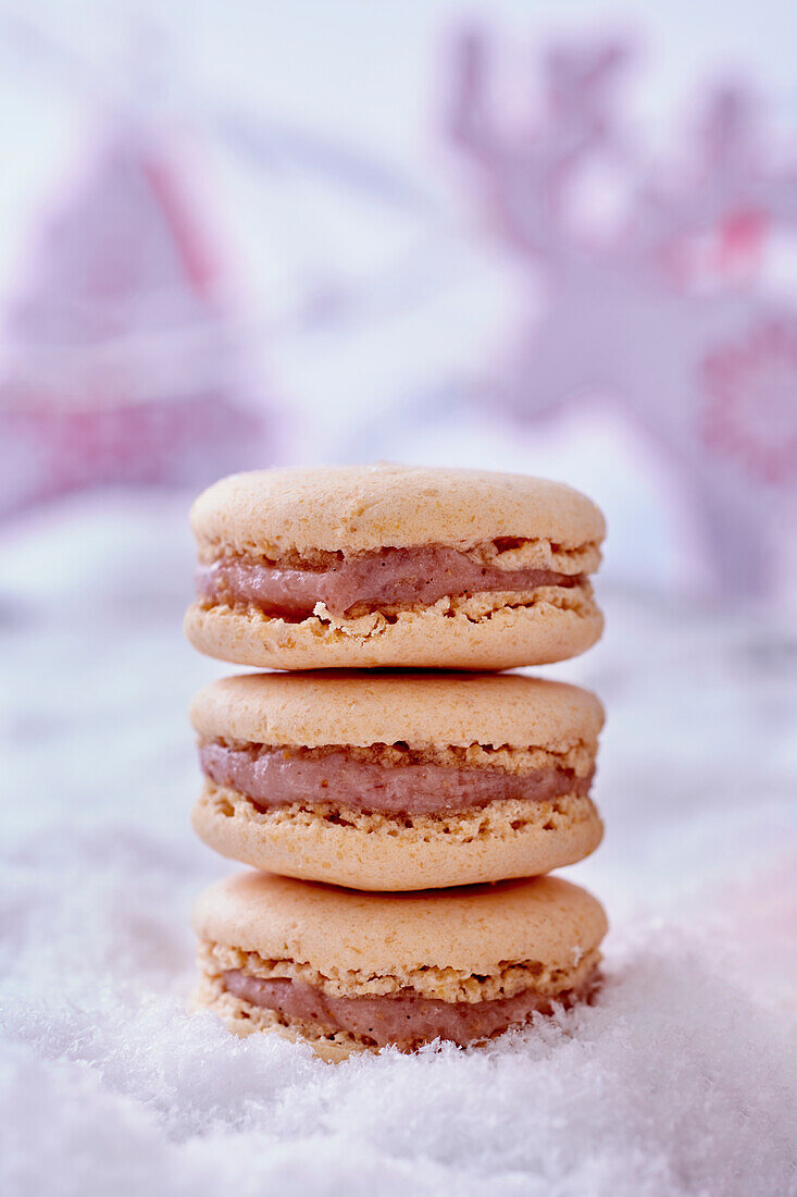 Rice pudding macarons