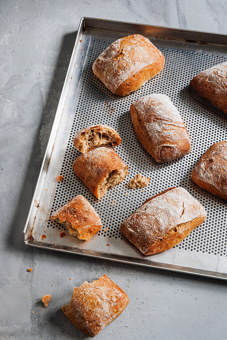 Rustic rye rolls