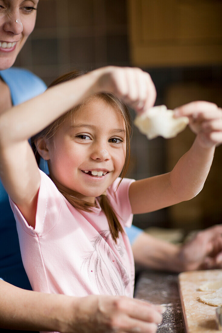 Mother and Daughter Baking\n