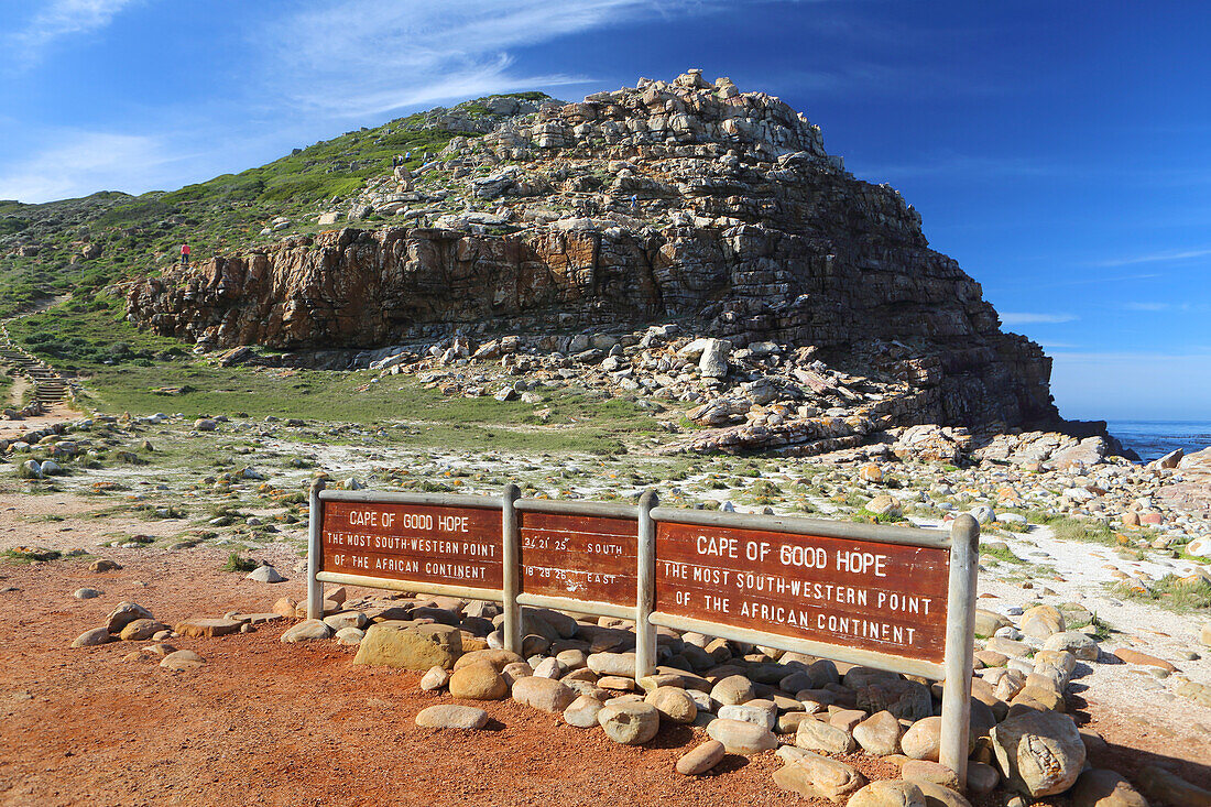 Schild am Kap der Guten Hoffnung, Südafrika, Afrika