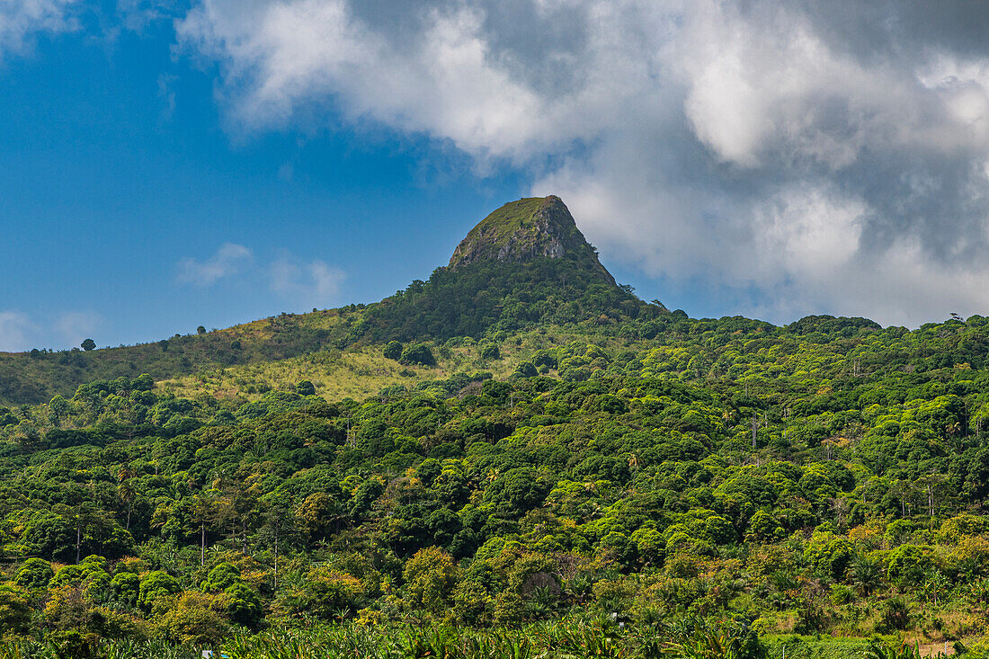 Volcano on the island of Annobon, Equatorial Guinea, Africa\n