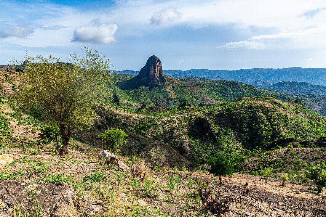 Lunar landscape, Rhumsiki, Mandara mountains, Far North province, Cameroon, Africa\n