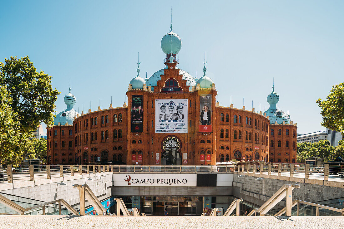 The Campo Pequeno Bullring, an enclosure for bull races, concerts, fairs, exhibition, with a capacity of 10000 people, Lisbon, Portugal, Europe\n