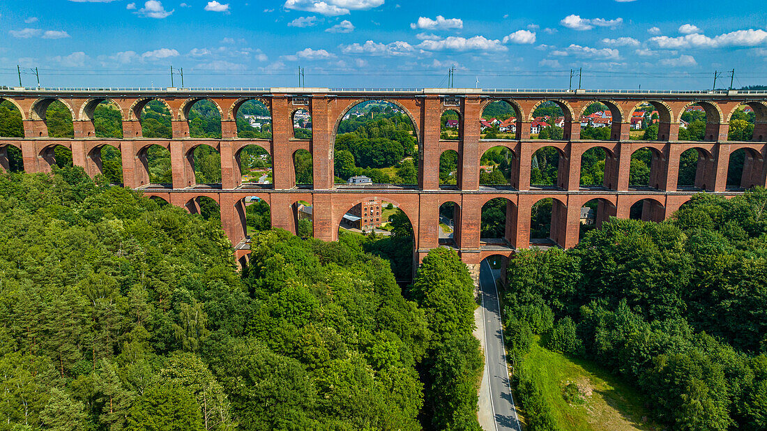 Goltzsch-Viadukt, größte gemauerte Brücke der Welt, Sachsen, Deutschland, Europa