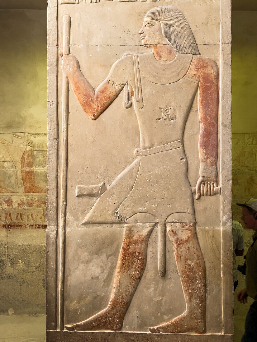 Relief eines Grabes in Saqqara, Teil der memphitischen Nekropole, UNESCO-Weltkulturerbe, Ägypten, Nordafrika Afrika