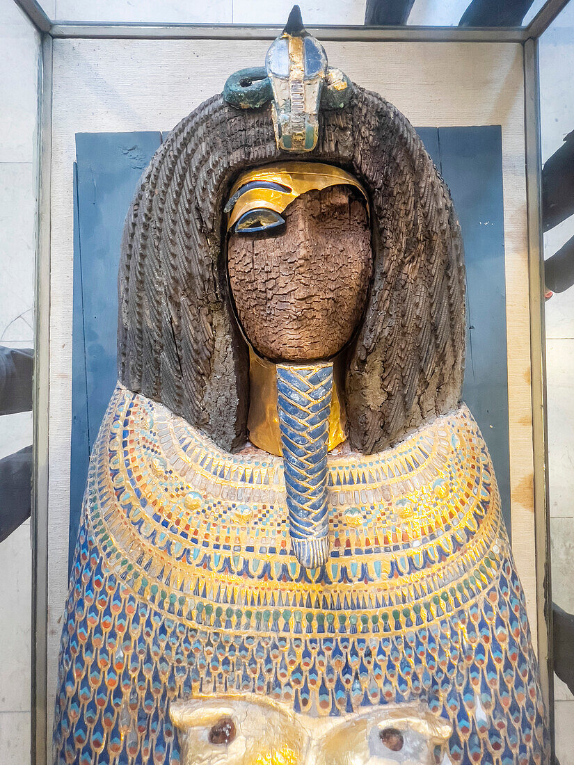 Echnatons Sargdeckel, ausgestellt im Ägyptischen Museum, Kairo, Ägypten, Nordafrika, Afrika