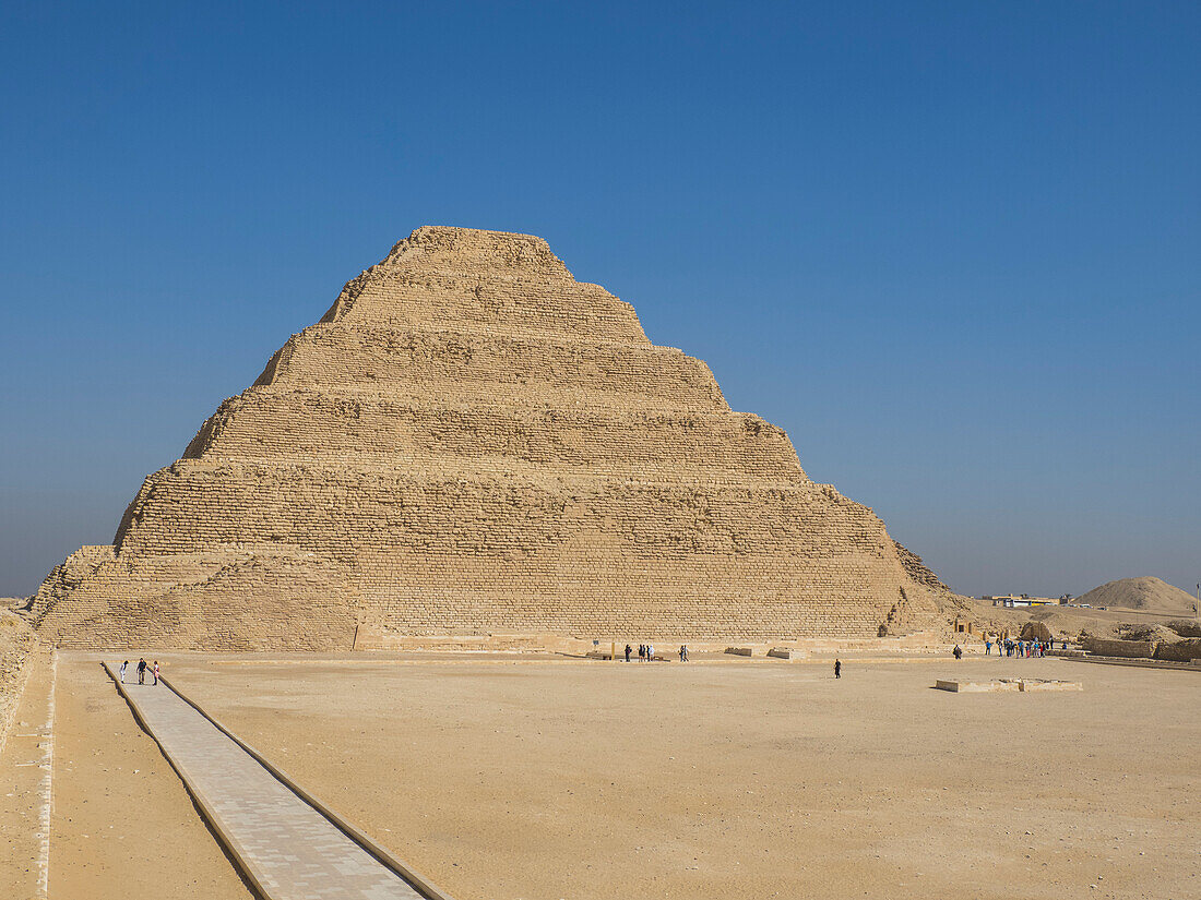 Step Pyramid of Djoser, dating from circa 2700 BC, part of the Memphite Necropolis, UNESCO World Heritage Site, Egypt, North Africa Africa\n