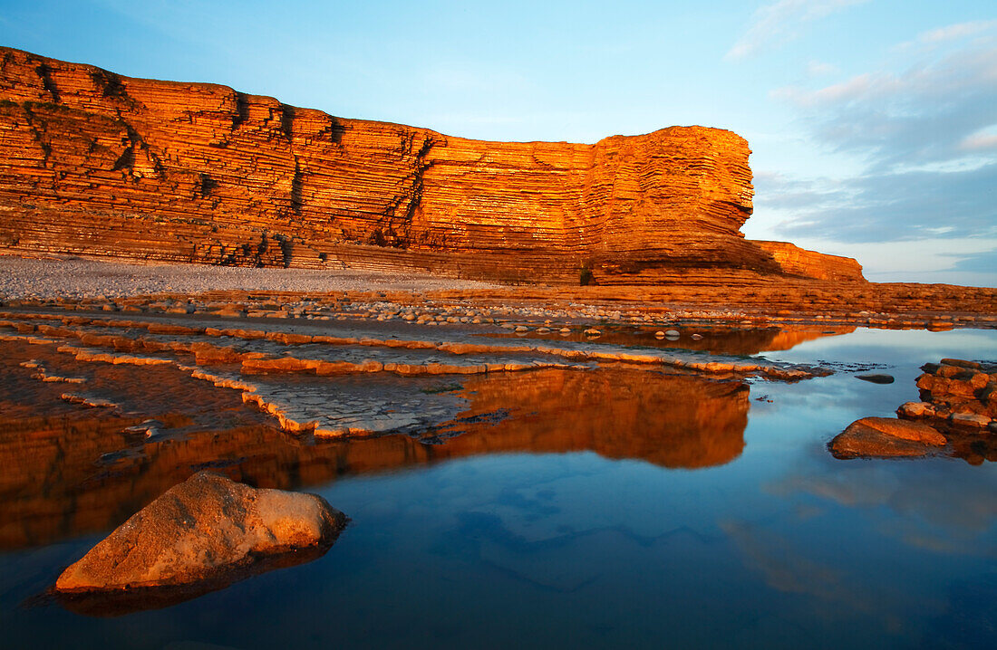 Nash Point, Glamorgan Heritage Coast, Südwales, Vereinigtes Königreich, Europa