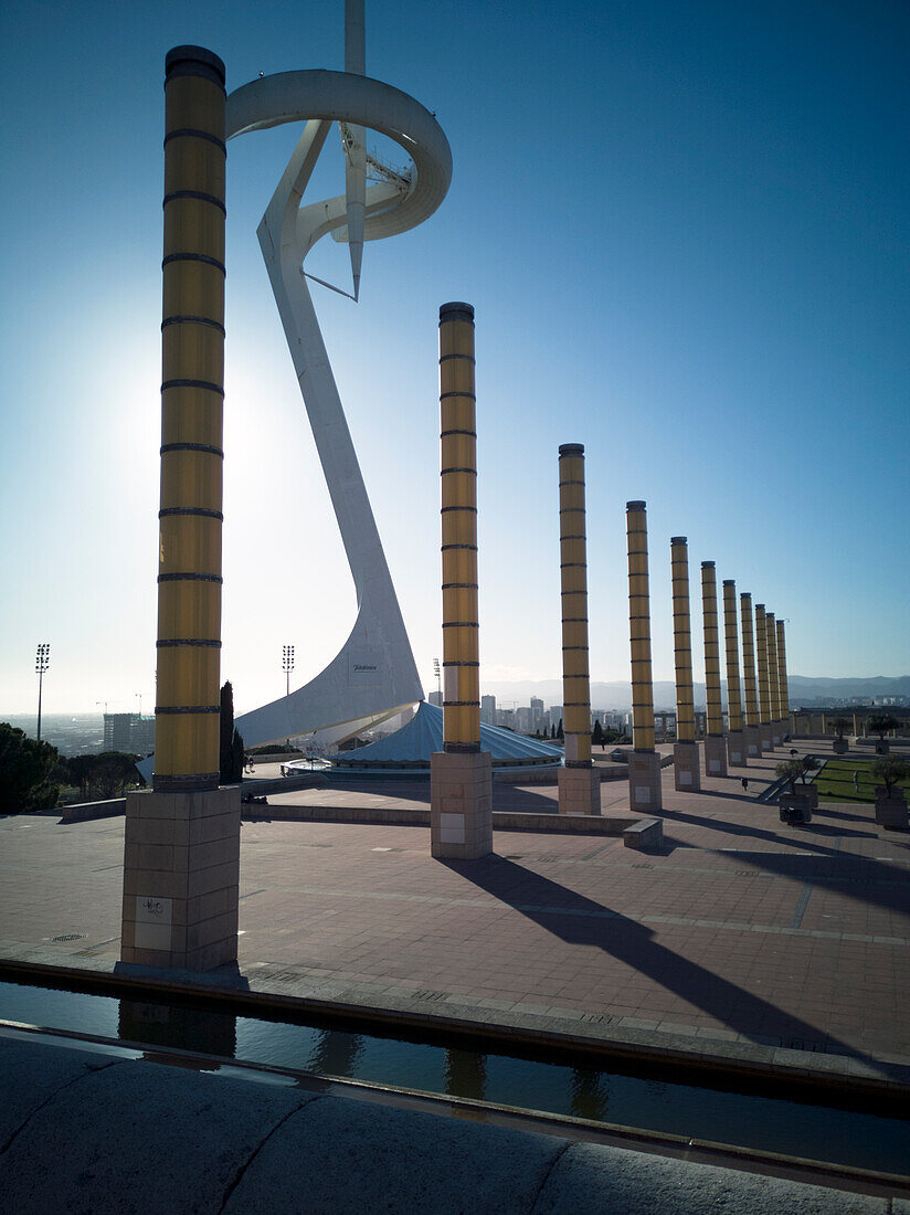 Olympic Stadium remains, Barcelona, Catalonia, Spain, Europe\n