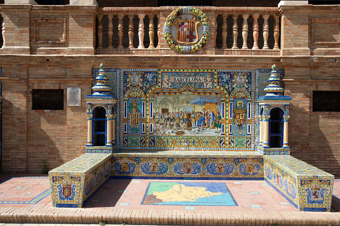 Plaza de Espana, Sevilla, Andalusien, Spanien, Europa