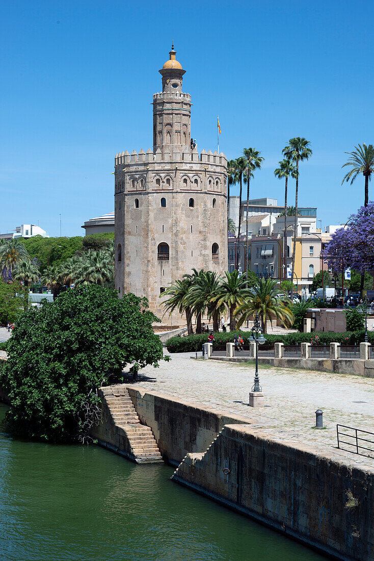 Torre del Oro, Sevilla, Andalusien, Spanien, Europa