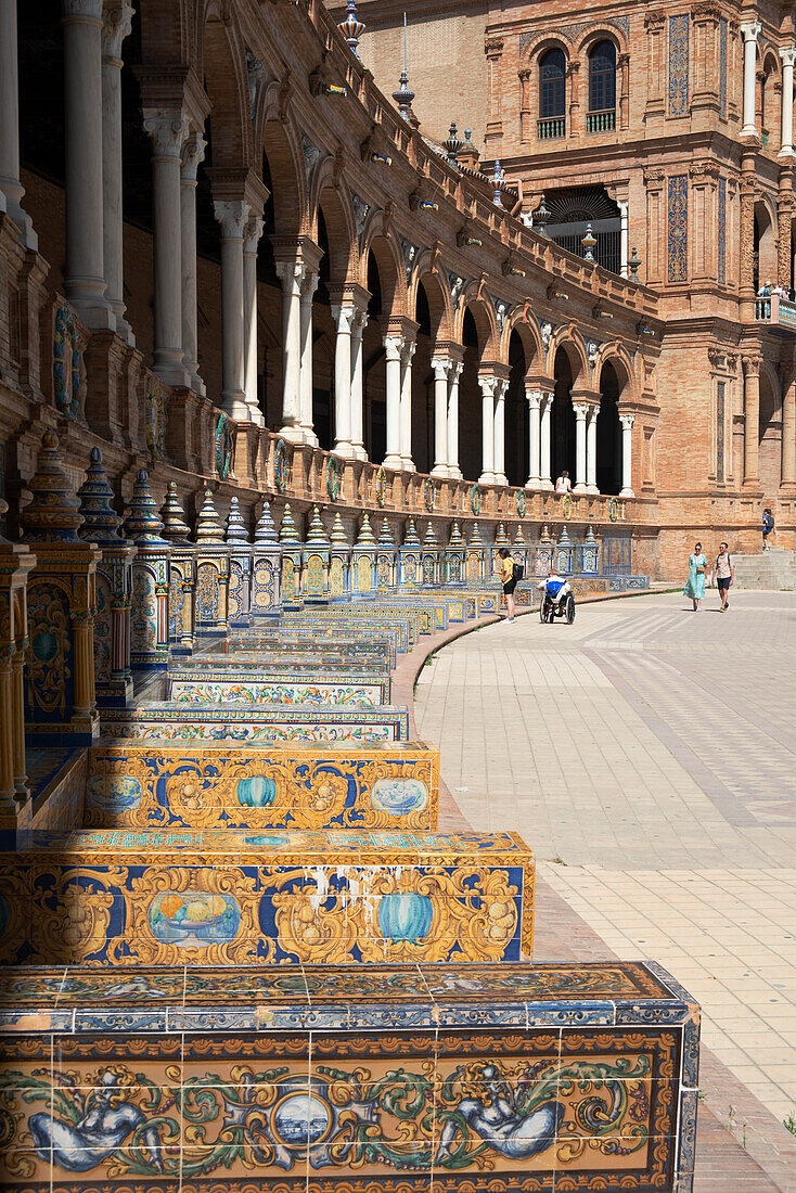 Plaza de Espana, Seville, Andalusia, Spain, Europe\n