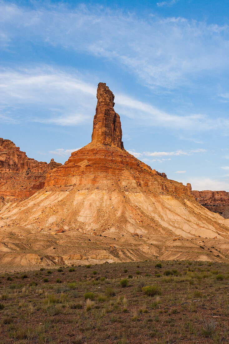 Bottleneck Peak in the Sids Mountain BLM Wilderness Study Area on the San Rafael Swell in south-central Utah.\n