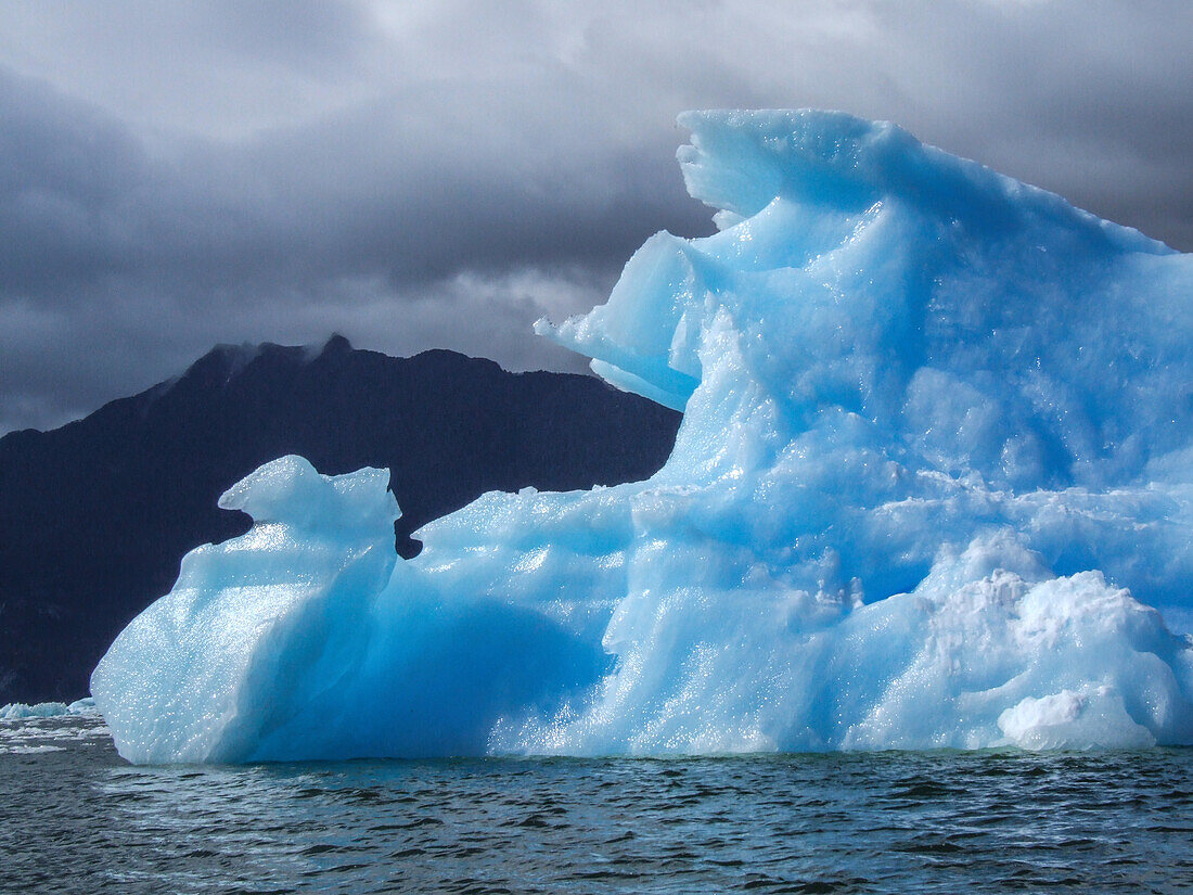 Icebergs from the San Rafael Glacier in the San Rafael Lagoon in Laguna San Rafael National Park, Chile.\n