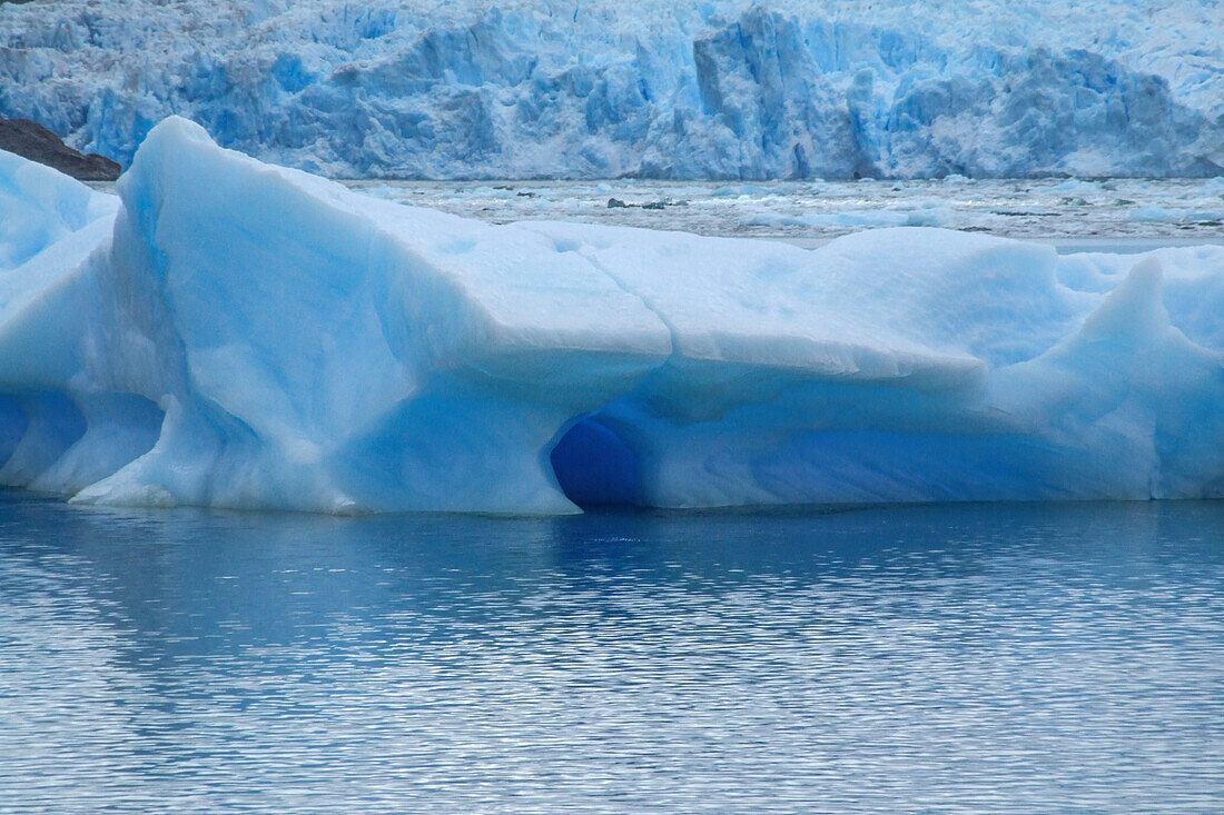 Icebergs from the San Rafael Glacier in the San Rafael Lagoon in Laguna San Rafael National Park, Chile.\n