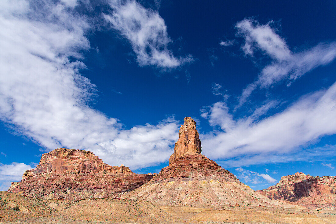 Bottleneck Peak in the Sids Mountain BLM Wilderness Study Area on the San Rafael Swell in south-central Utah.\n