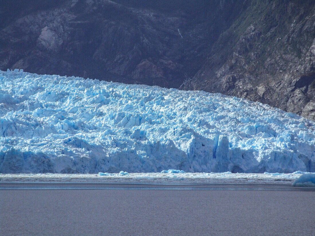 The terminus of the San Rafael Glacier in Laguna San Rafael National Park, Chile.\n