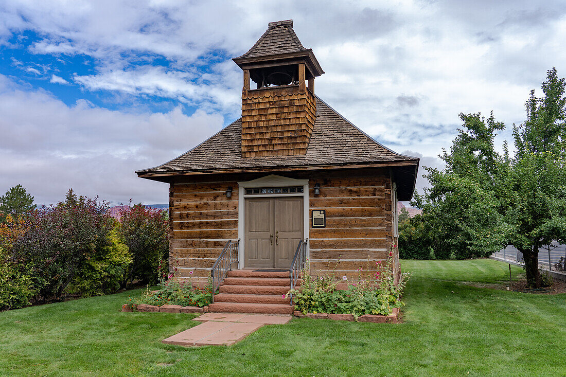 The Torrey Log Church was built as a meeting house and school in 1898 in Torrey, Utah.\n