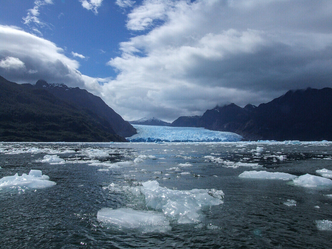 The San Rafael Glacier in Laguna San Rafael National Park, Chile.\n