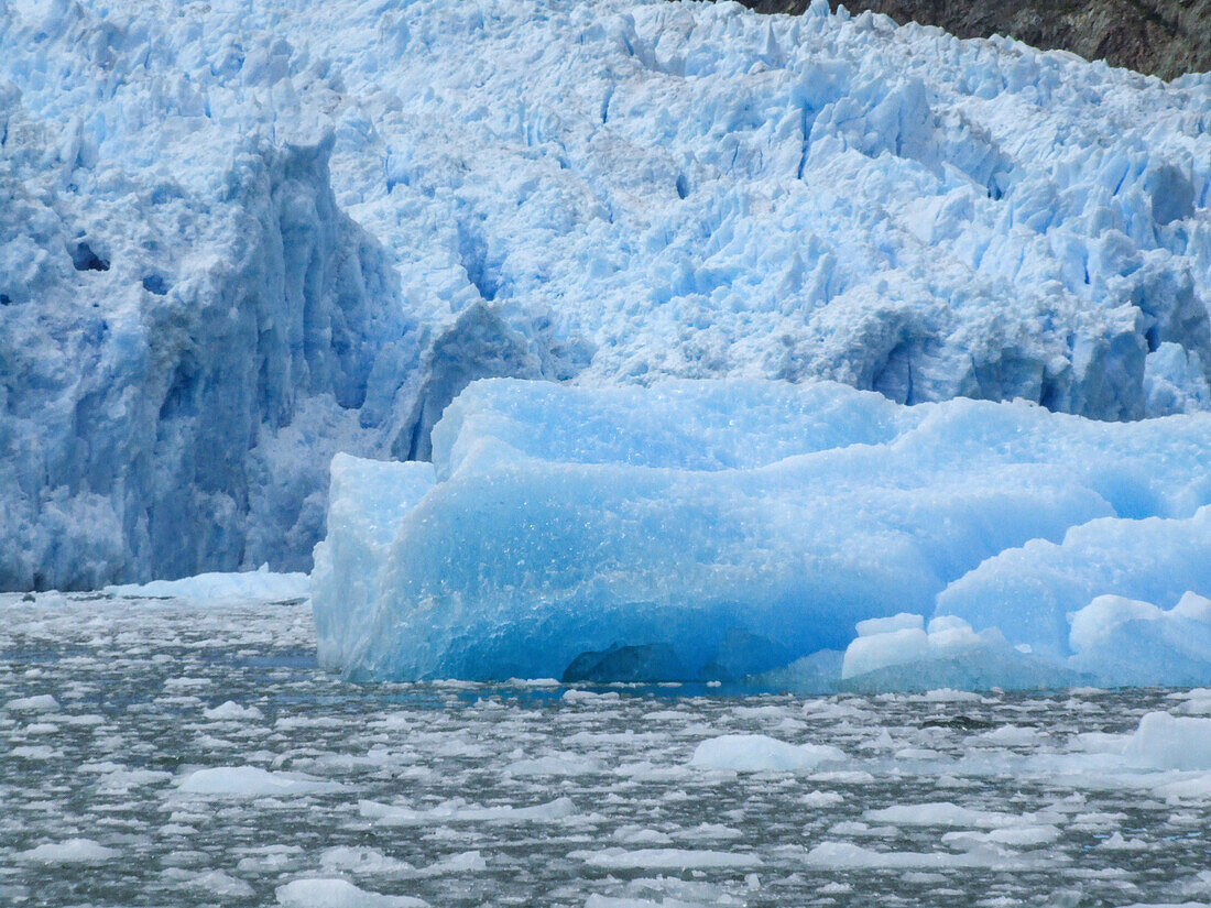 The terminus of the San Rafael Glacier in Laguna San Rafael National Park, Chile.\n