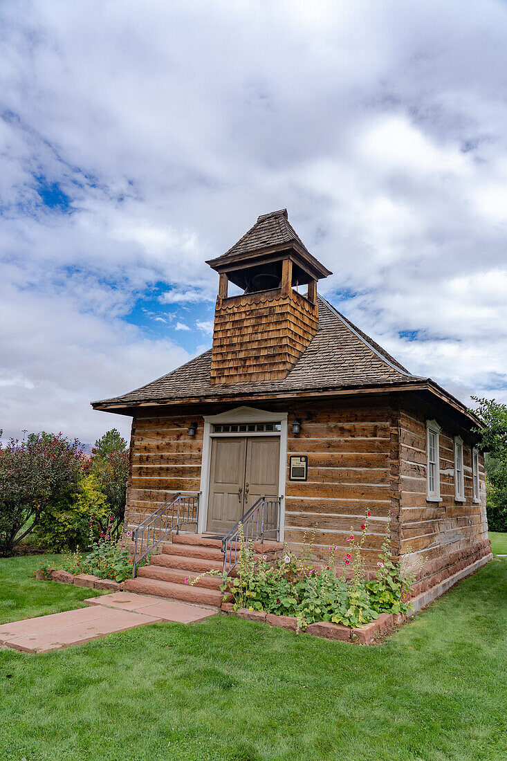 The Torrey Log Church was built as a meeting house and school in 1898 in Torrey, Utah.\n