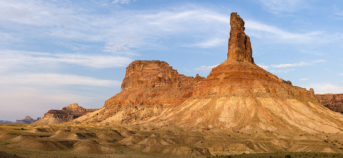 Bottleneck Peak in the Sids Mountain BLM Wilderness Study Area on the San Rafael Swell in south-central Utah.\n