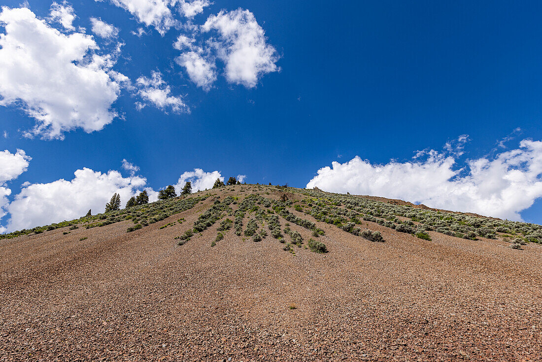 USA, Idaho, Sun Valley, Volcanic formation with scree field\n