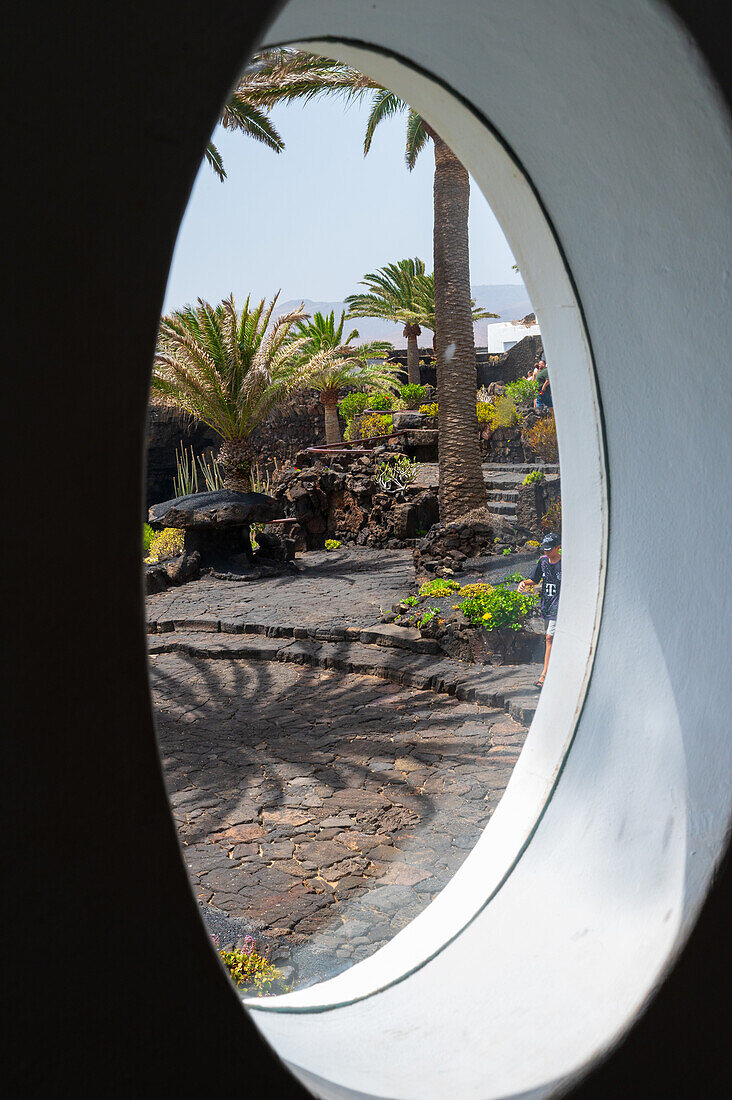 La Casa de los Volcanes museum at Jameos del Agua, series of lava caves and an art, culture and tourism center created by local artist and architect, Cesar Manrique, Lanzarote, Canary Islands, Spain\n