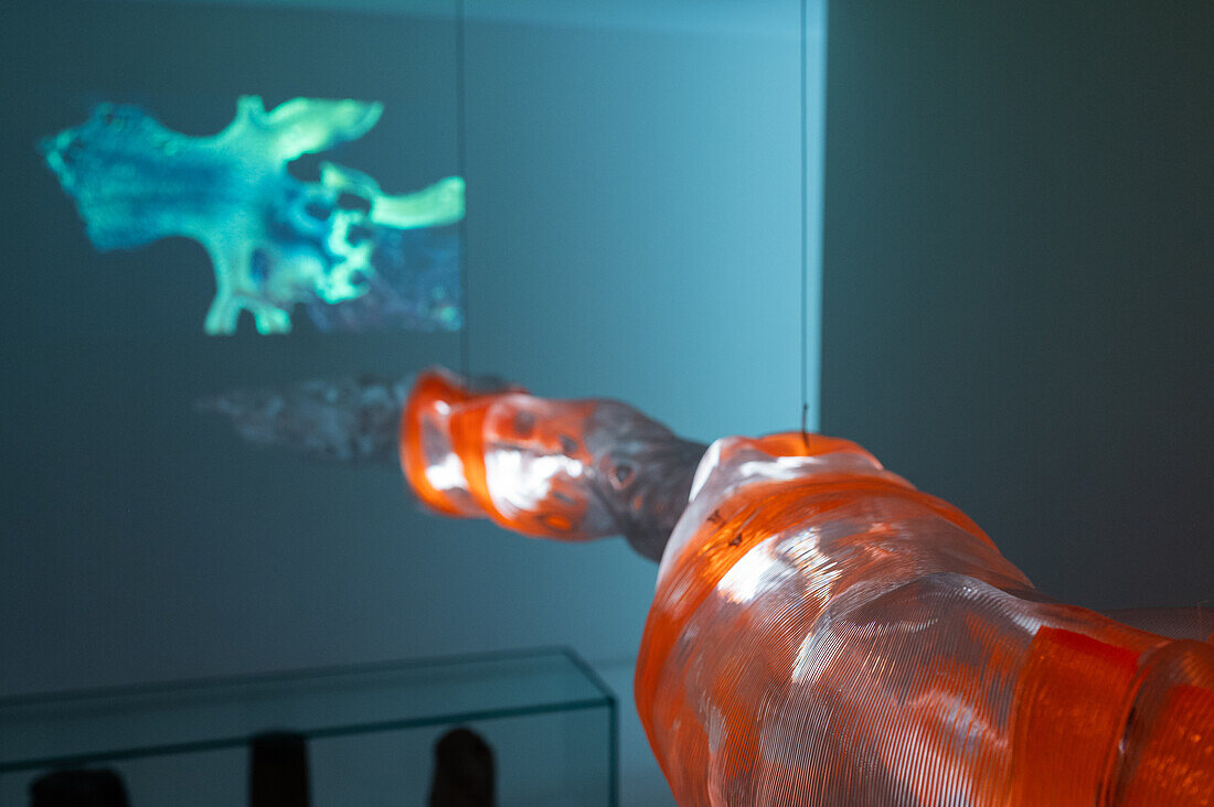 Im Inneren der Lavaröhren-Installation im Museum La Casa de los Volcanes (Haus der Vulkane).