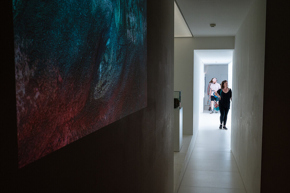 La Casa de los Volcanes museum at Jameos del Agua, series of lava caves and an art, culture and tourism center created by local artist and architect, Cesar Manrique, Lanzarote, Canary Islands, Spain\n