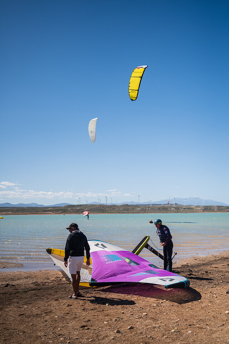 La Loteta Cierzo Festival, Kitesurf open and championship in Luceni, Zaragoza, Spain\n